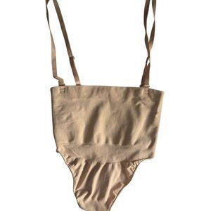 SKIMS Core Control Shapewear Bodysuit with Straps – Beige – Size Large – NWOT